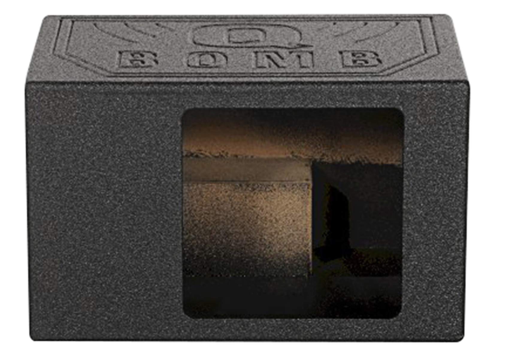 RQB12 SQ 1.8 Cu Ft Single 12" Side Ported Sub Box Enclosure for Kicker Solo Baric L7S/L7R, MDF, Durable Bedliner Finish, Precision Fit, for Car Audio Enthusiasts