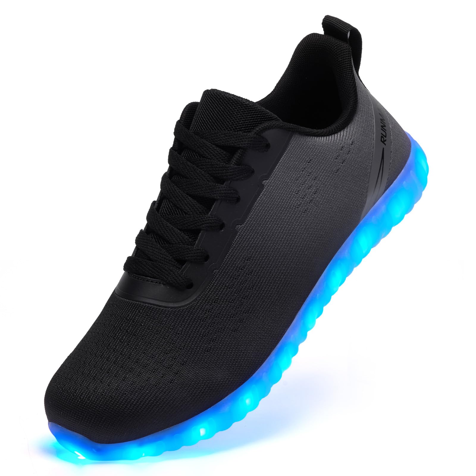 BosenHulu Light Up Shoes for Women Men USB Charging LED Shoes Adult Halloween Dancing Glowing Luminous Trainers Gradient Colors Mesh Upper Party Revel Flashing Sneakers