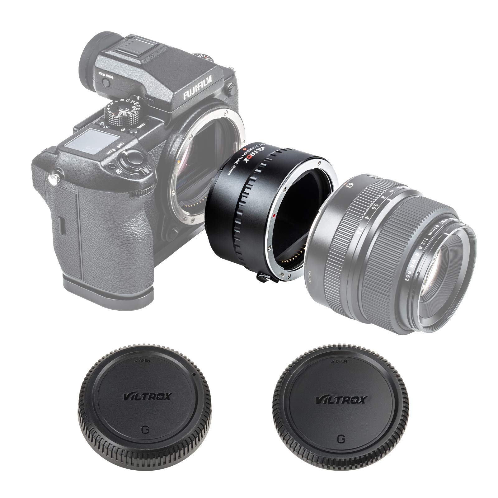 VILTROX DG-GFX 45mm Auto fokus Makro Verlängerungsrohr Objektiv Adapter Unterstützung TTL/AF für FUJIFILM GFX100, GFX 50S, GFX 50R Kamera auf GFX Mount Objektiv