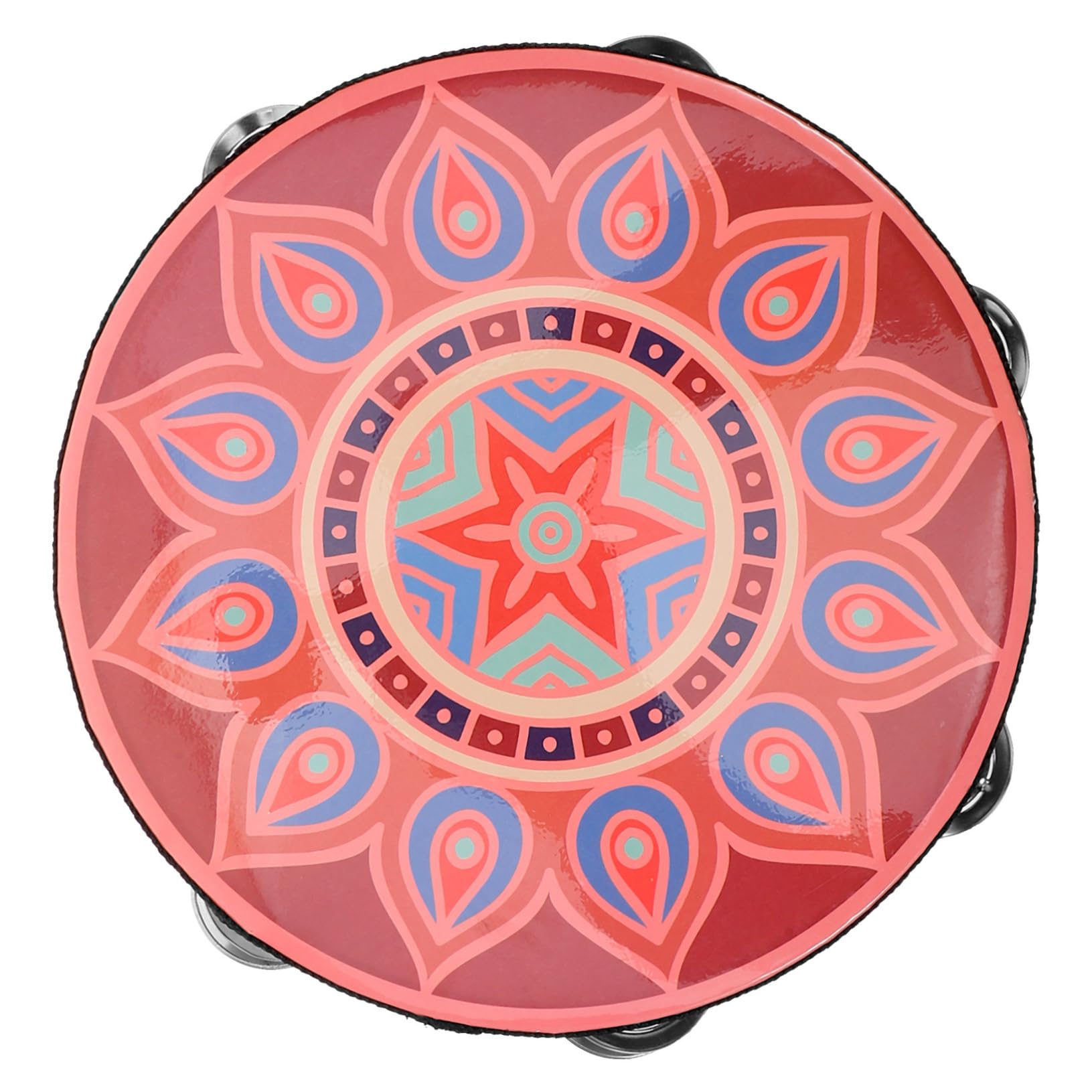 Generic 5stücke Handheld Tamburin Aus Holz Einzelreihe Leichtes Percussion-instrument Für Tanzaufführungen Geeignet Für Jugendliche Und Erwachsene Robustes Design Aus Edelstahl Und