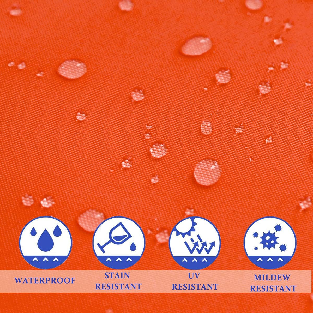 Pack of 2 Outdoor Waterproof Throw Pillow Covers Durable Vibrant Decorative Outdoor Pillows Cushion Case Pillow Shell for Patio Couch, Tent, Sunbrella (12x20 Inches, Orange) - Image 3