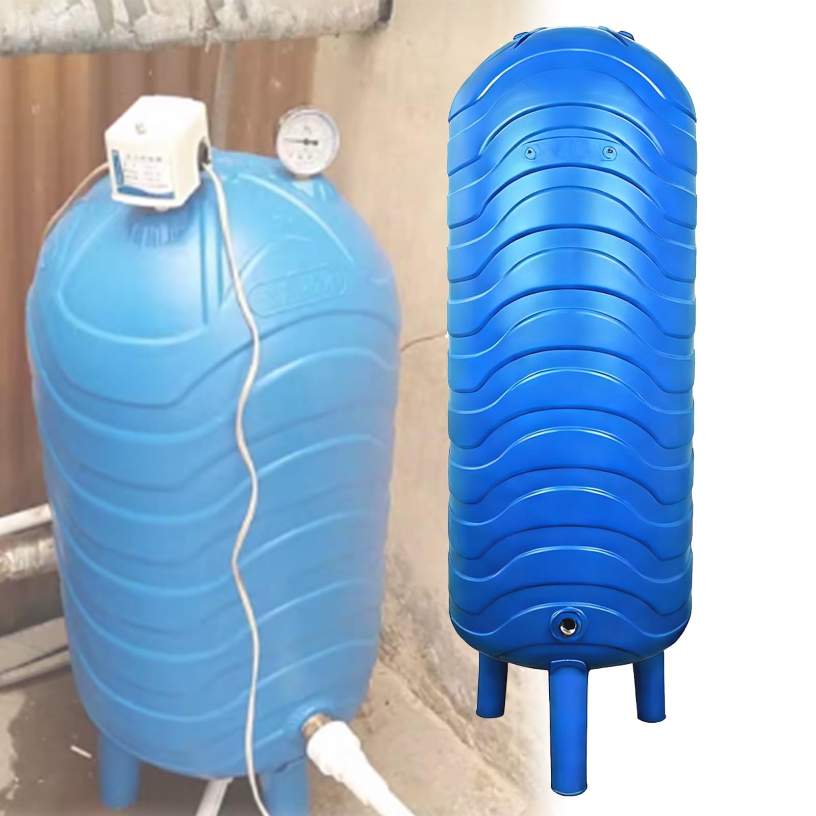 Vollautomatischer Druckbehälter, Vertikaler Brunnen-Druckbehälter, Umweltfreundliche Materialien, Geeignet Für Die Wasserversorgung In Haushalten Und Industrie(200L/52.8Gal)