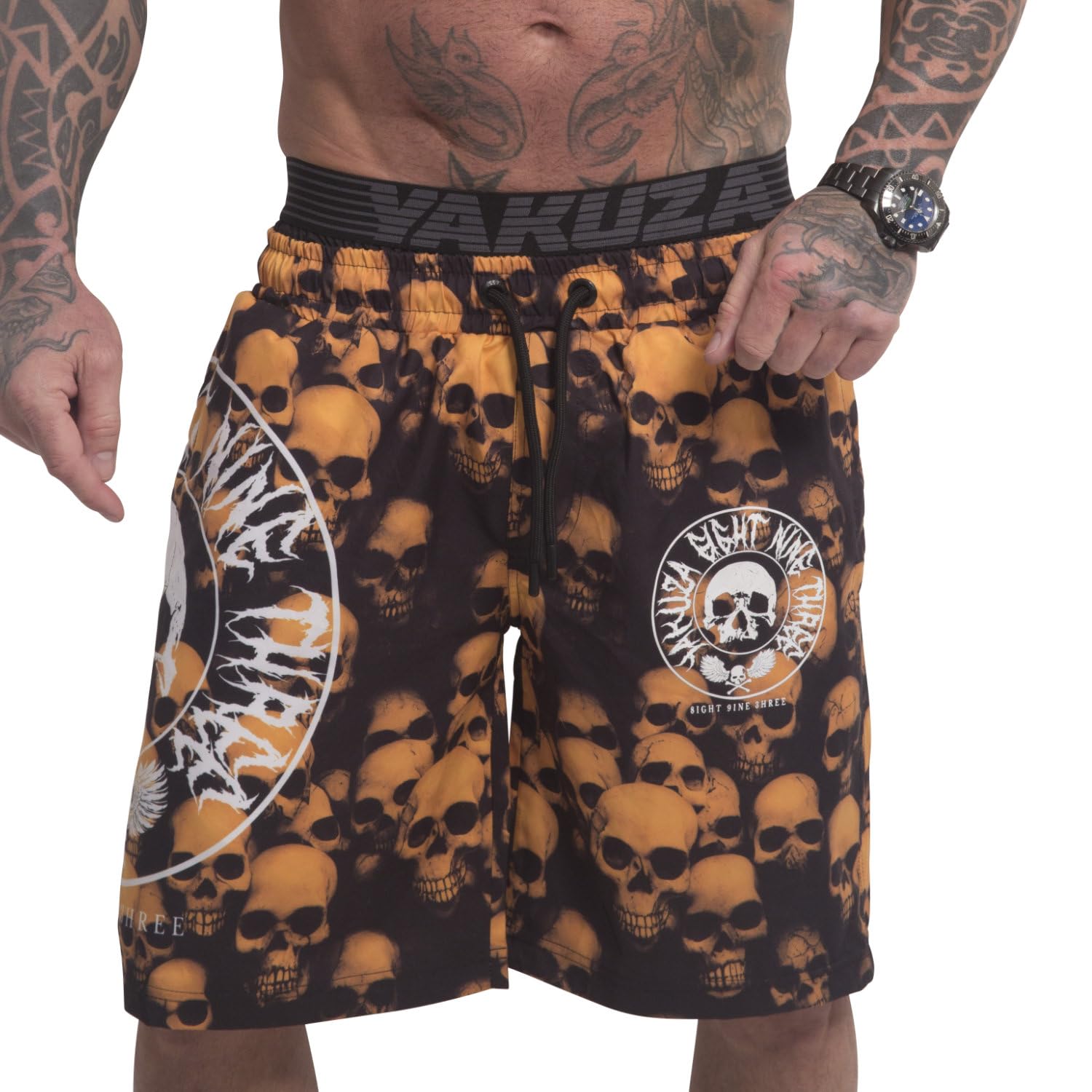 Yakuza Herren Skull Theme Badeshorts