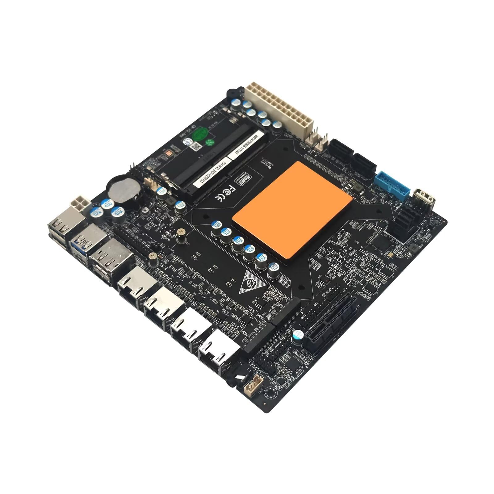 6 Bay NAS Motherboard Core i5 1135G7, Mini ITX 17x17 cm MainBoard, 6 x SATA3.0, 4 x i226-V 2.5GbE LAN, 2 x M.2 NVMe (PCle3.0x4), 2 x DDR4, PCIE×4, Barebone NO RAM NO SSD