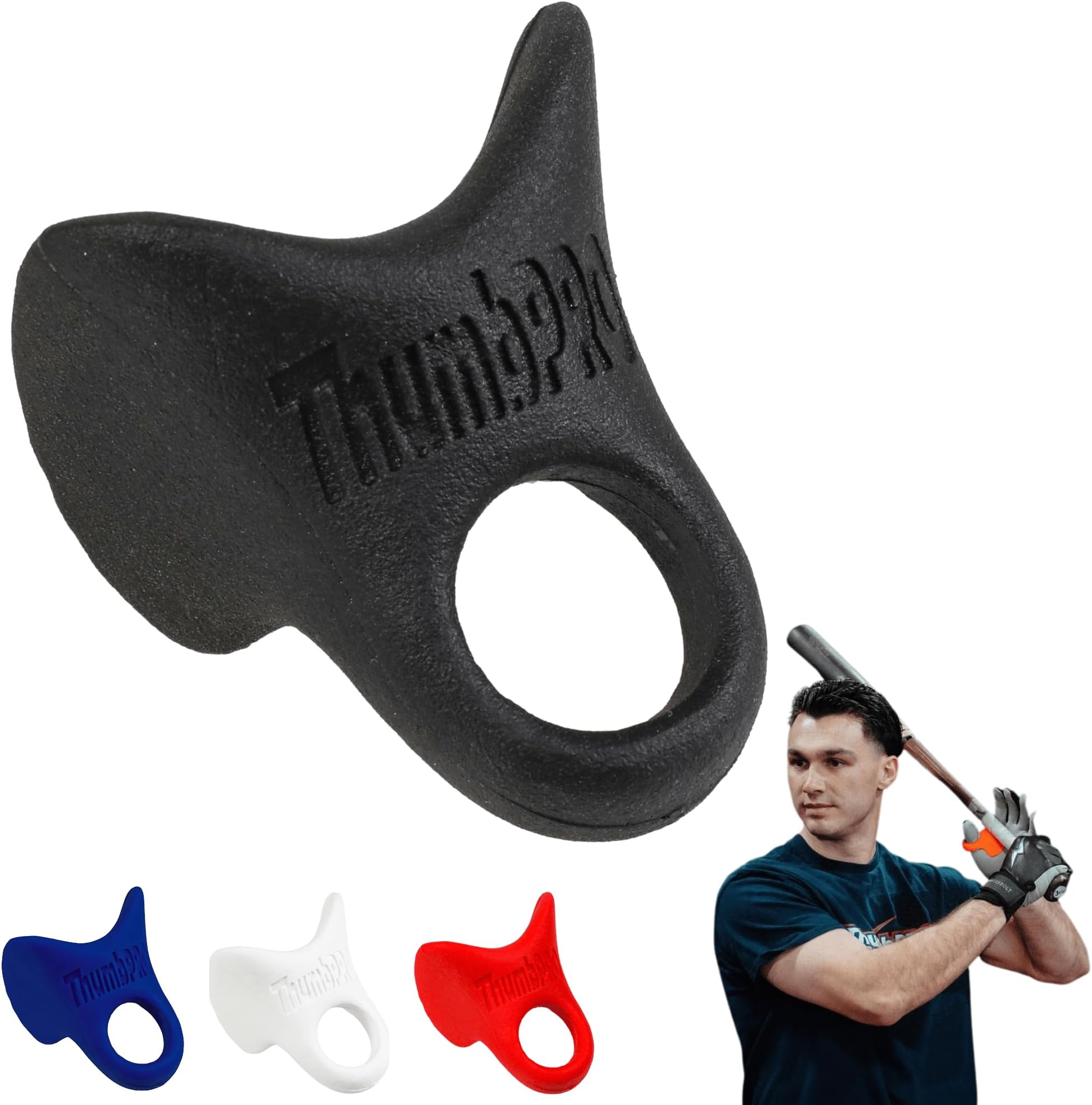 ThumbPROBaseball Thumb Guard - Batting Aid & Grip Enhancer - Reduces Sting, Improves Swing - for Baseball & Softball - All Levels, Left/Right Hand - 3 Sizes