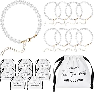 16pcs Bridesmaid Bracelet Set, Bridesmaids Gifts for Wedding Day Bridesmaid Proposal Gift, Bridal Party Favors Bridesmaids Jewelry Set Proposal Bracelet Bags Pouches for Wedding Favors
