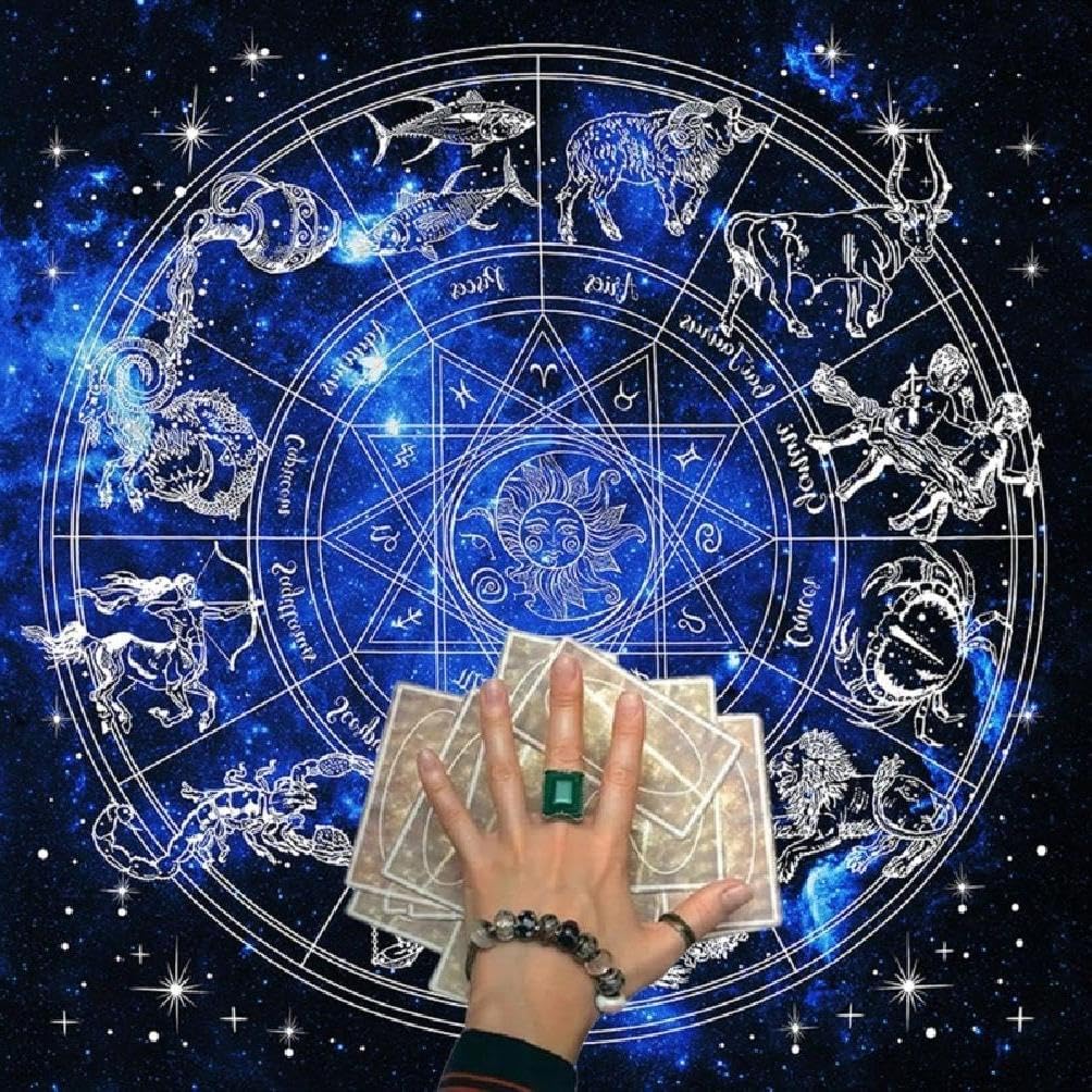 Amazon.com: cici store 60x60cm Tarot Card Tablecloth Flannel Geometric ...