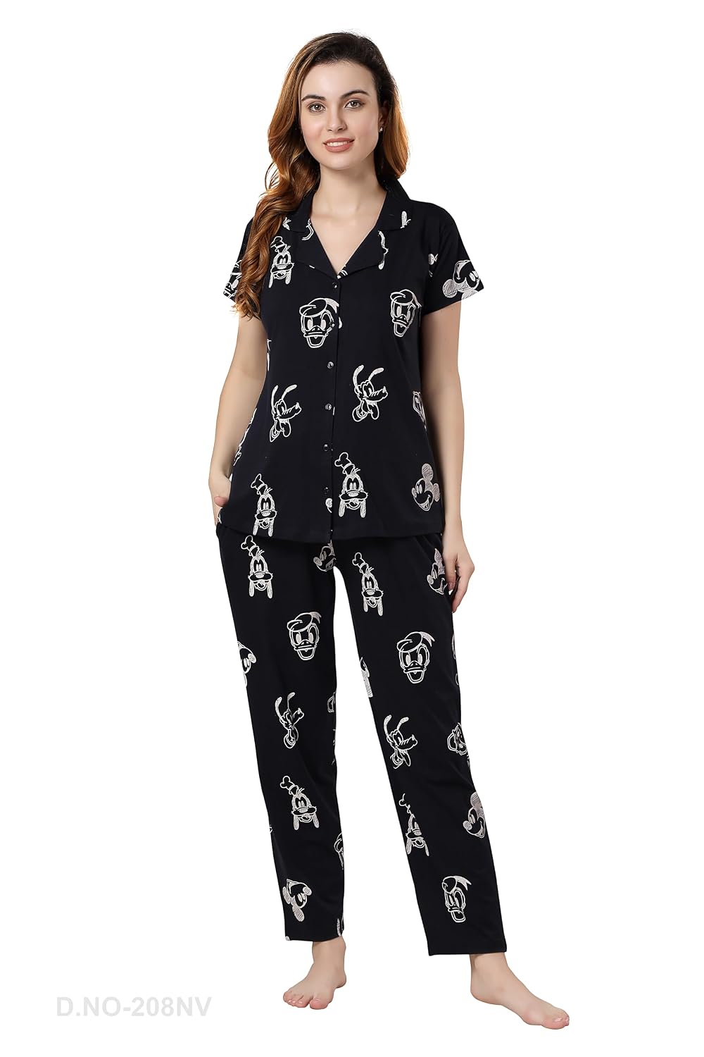 NIGHTVIEW NIGHTUIT 100% Hoisery Cotton Night Suit for Women/Girls in Half Sleeve with Pajama for Comfortable Sleep, Night Suit
