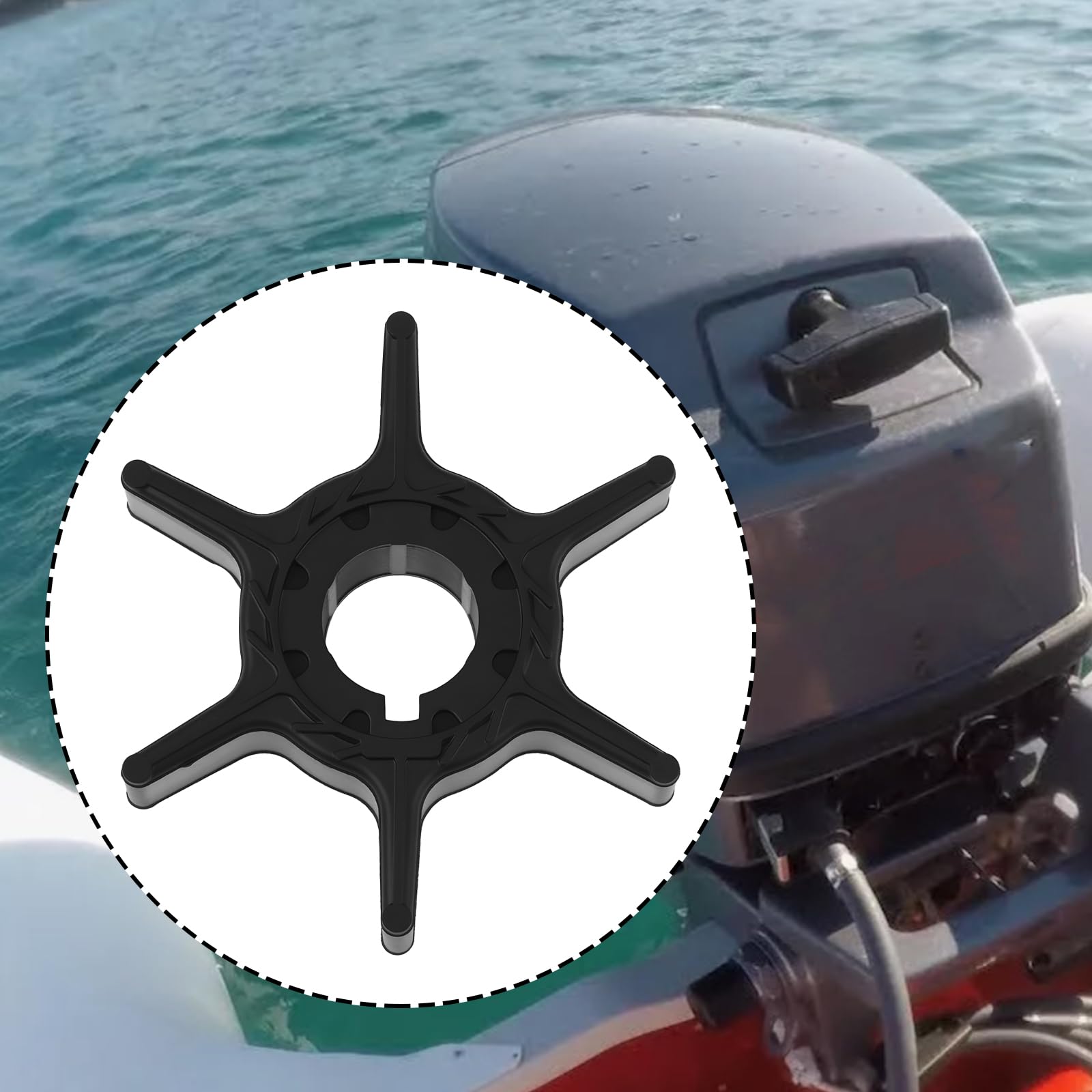 The Lord of the Tools Impulsor de Bomba de Agua Fueraborda 63V-44352-01-00 Compatible con Yamaha Motores Fueraborda de 4 Tiempos 9.9 15 Y 20 HP