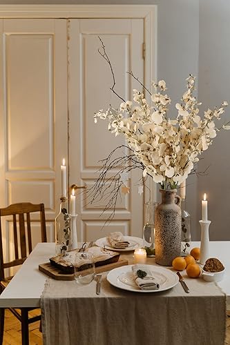 Miniatura 4 de Orquídeas artificiales, 10 unidades (cada una de 37 pulgadas), orquídeas artificiales de tallo largo, flores artificiales de seda falsas para