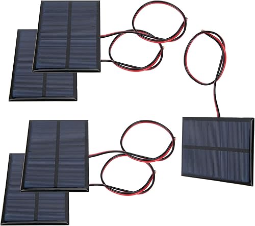 Solar Panel Module, Dc5V 150ma Solar Panel with 30cm 11.8 Inch Wire for Weather Resistant Charging, Solar Panels