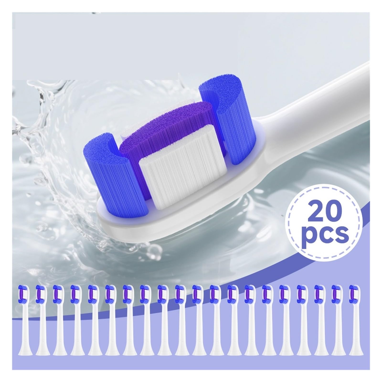 Cabezales adultos, compatible con Philips, 4-20PCS | Recambios de cabezal de plástico para adultos, para uso diario y como repuesto de reserva(20HB130A)