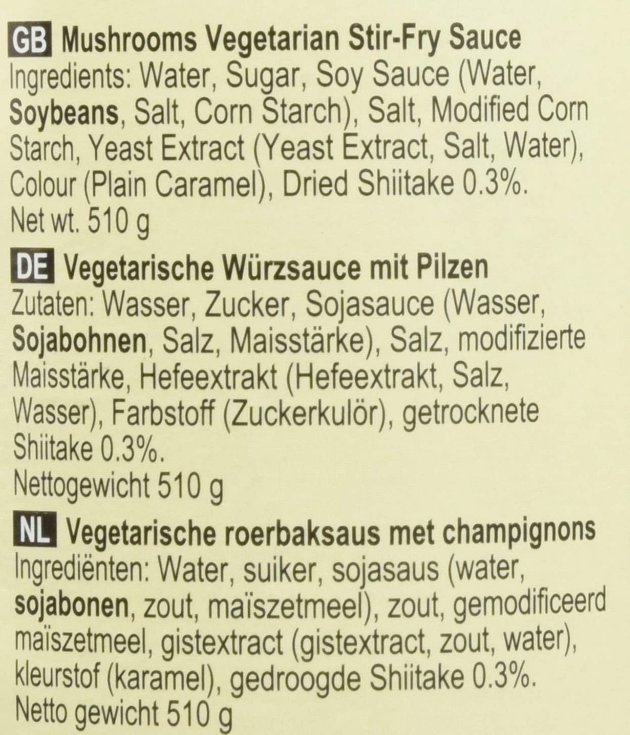 Lee Kum Kee Salsa para Salteado de Verduras - 6 Paquetes de 510 gr - Total: 3060 gr