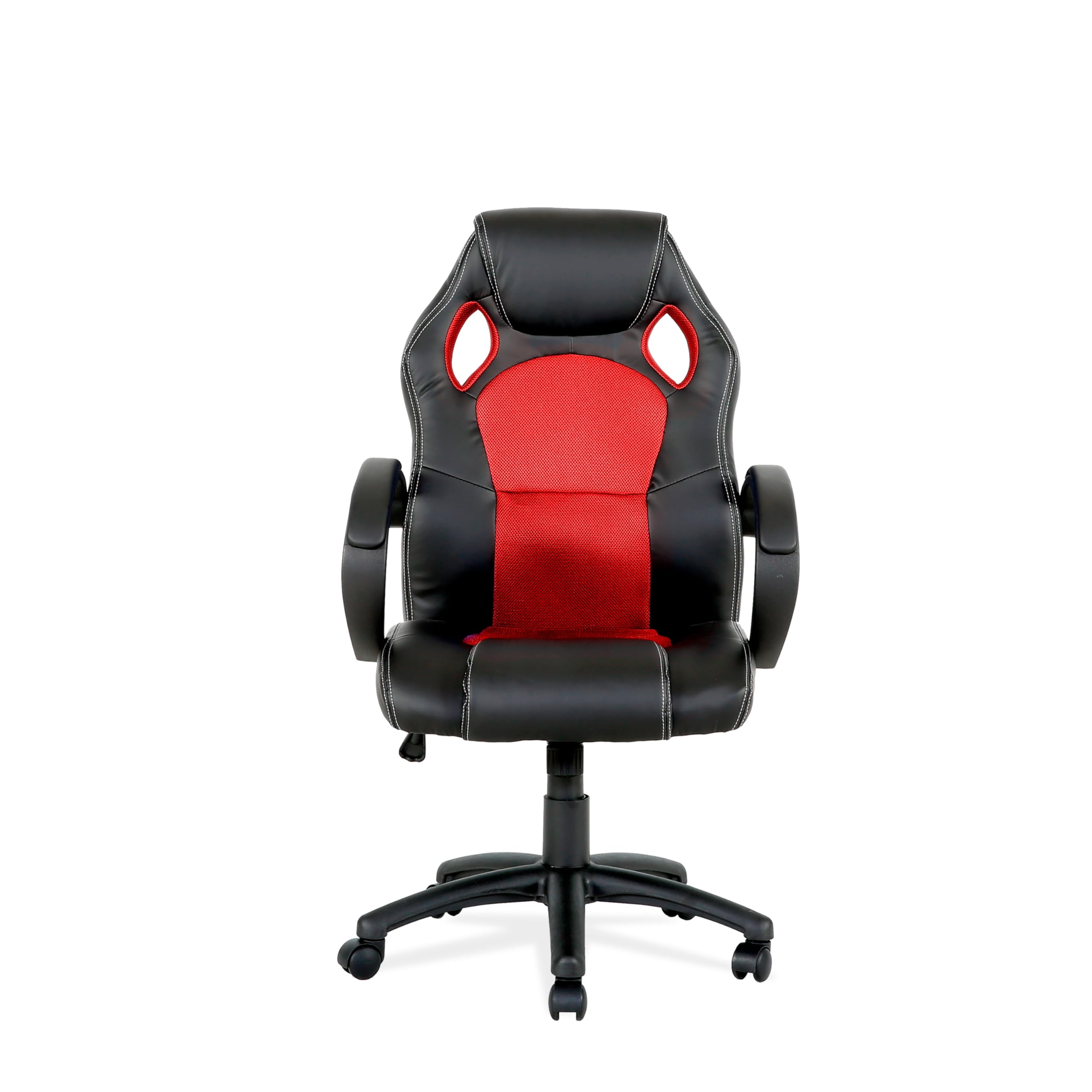 Silla de Estudio Juvenil Tipo Gaming con Asiento Mixto símil Piel-Textil y Base de Nylon. Medidas: 71cm x 64,50cm x 118-127.5cm.