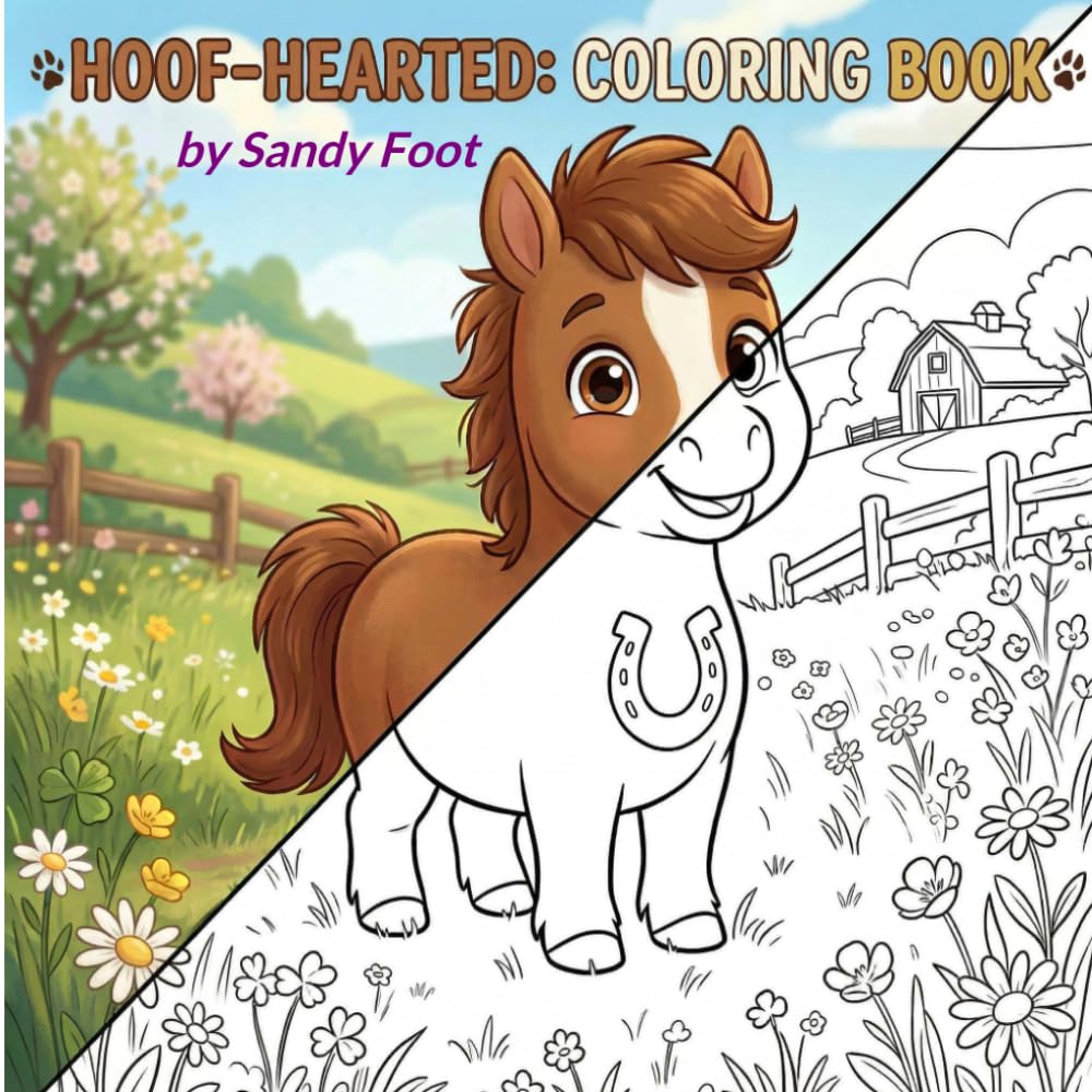 Hoof-Hearted the Pony Coloring Book: A Fun and Cheeky Coloring Book for Toddlers and Preschool Kids Ages 2–5