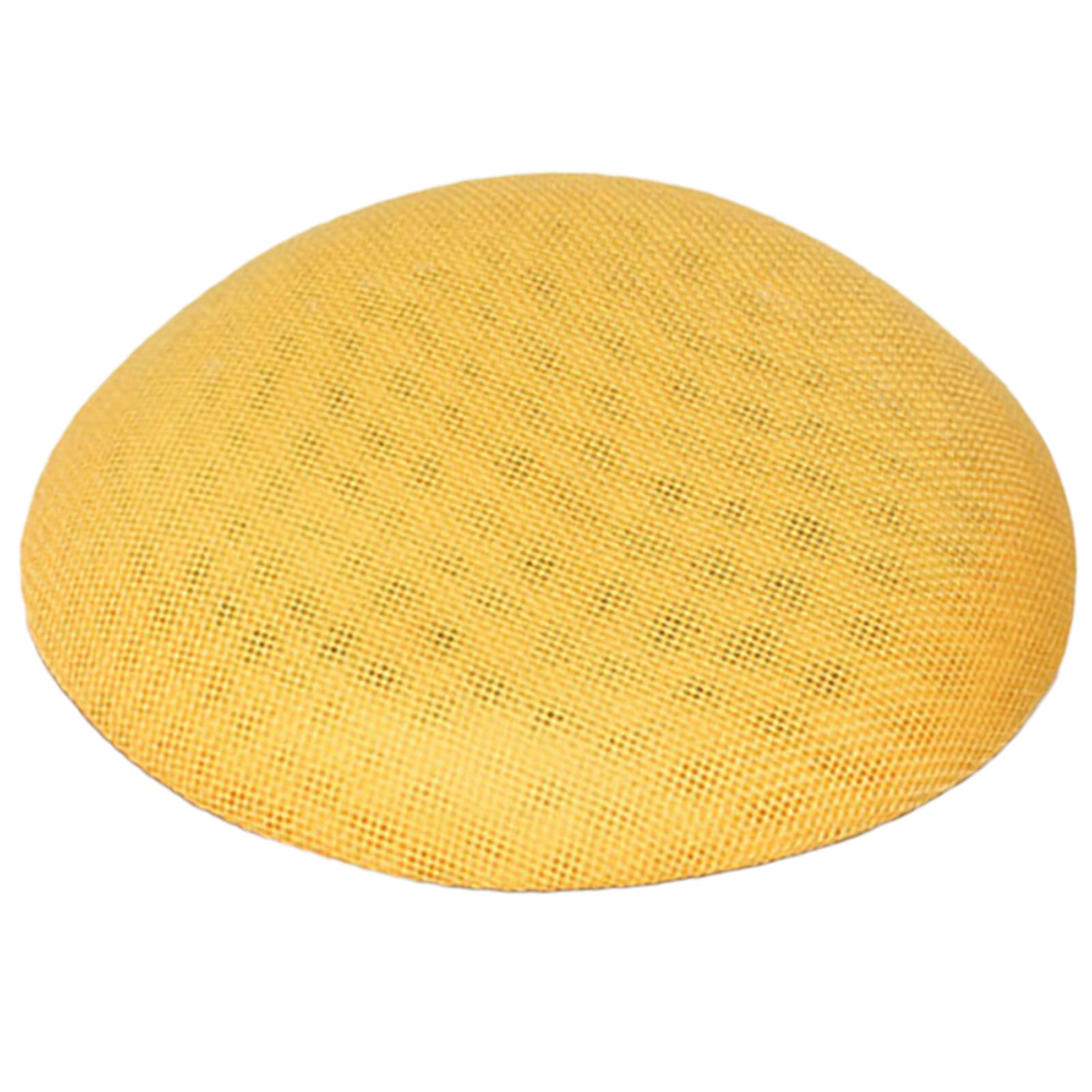 ZUXOCY 15cm Sinamay Hat Fascinators Hat Base for Women Millinery Accessories Cocktail Teaparty Headpieces Round Hat Base, Yellow, 2-8