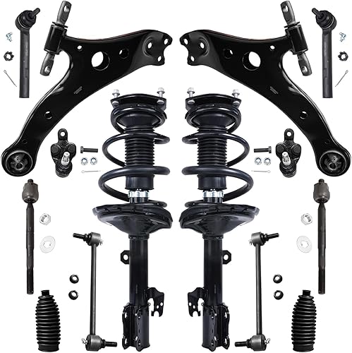 Miniatura 297 de Detroit Axle - Kit de puntales delanteros de 6 piezas para Chevrolet Aveo Aveo5 Pontiac G3 Wave, barra estabilizadora, varillas de acoplamiento