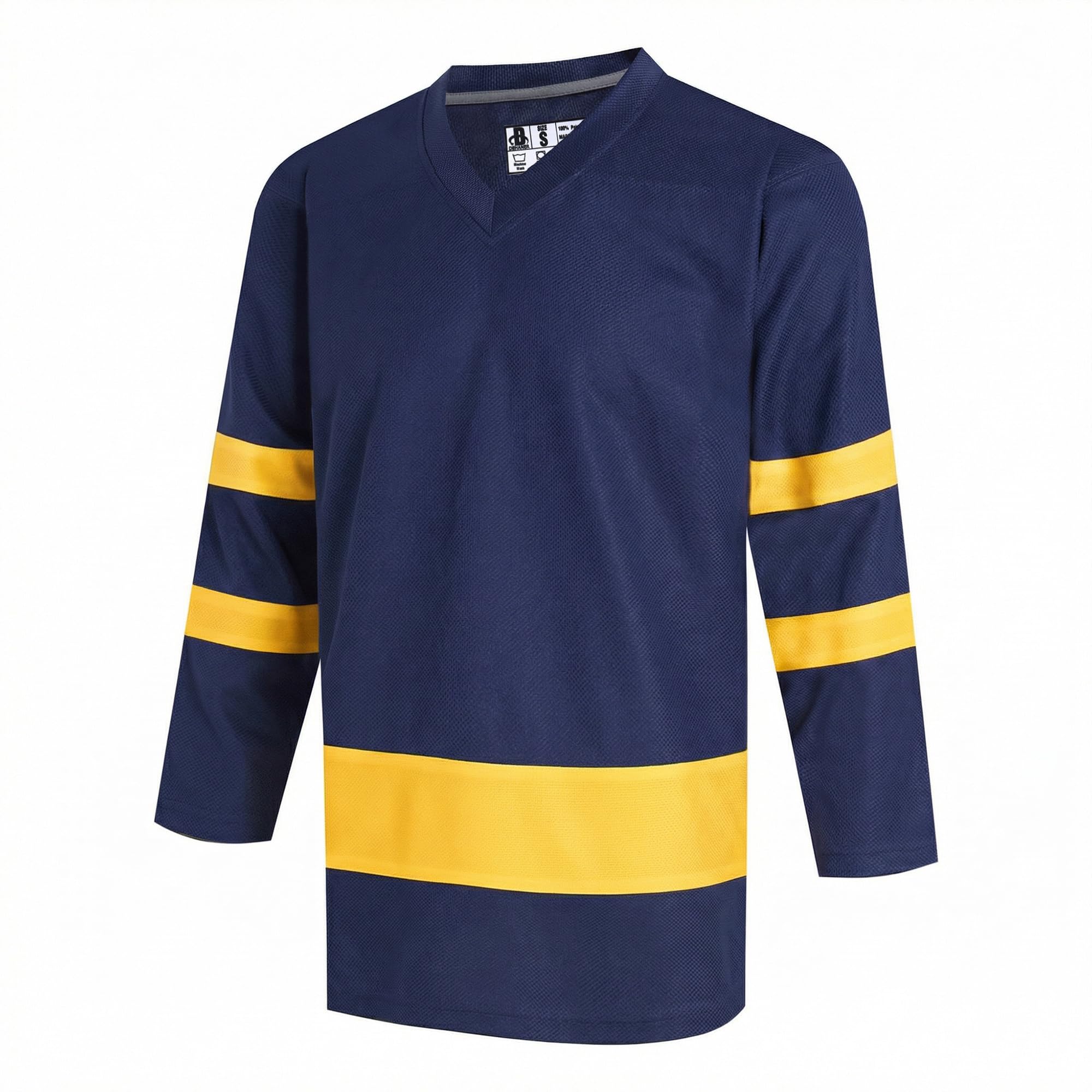 DEHANER Blank Ice Hockey Jerseys for Men Unisex Sport Practice Game Shirts Long Sleeve College Team Tops