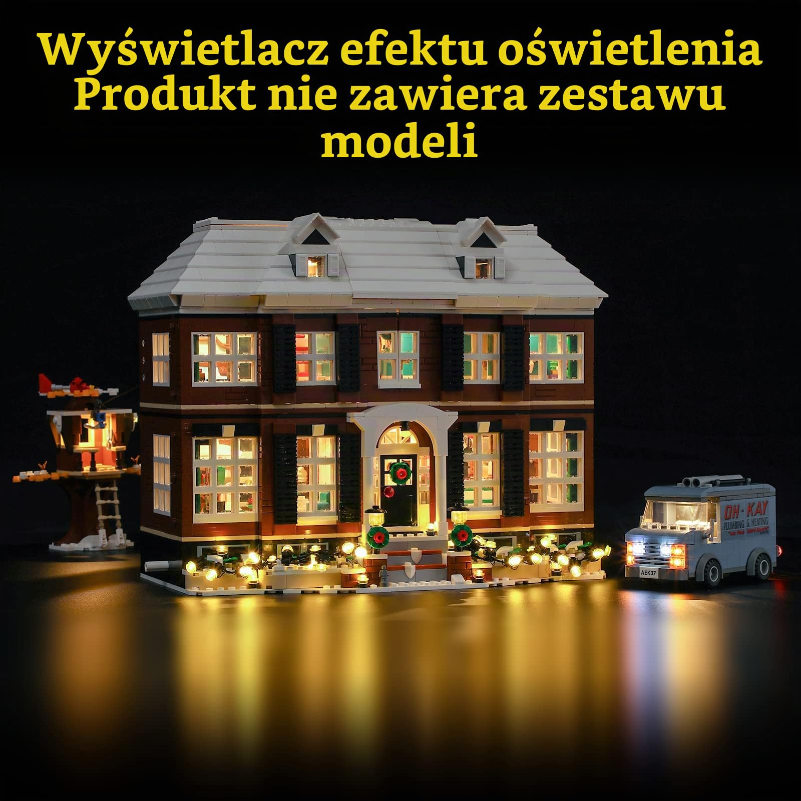 GEAMENT Oświetlenie LED Kompatybilne z LEGO Kevin sam w domu Ideas 21330 Model do Składania Klocków (Zestaw Modeli Niezawarty)