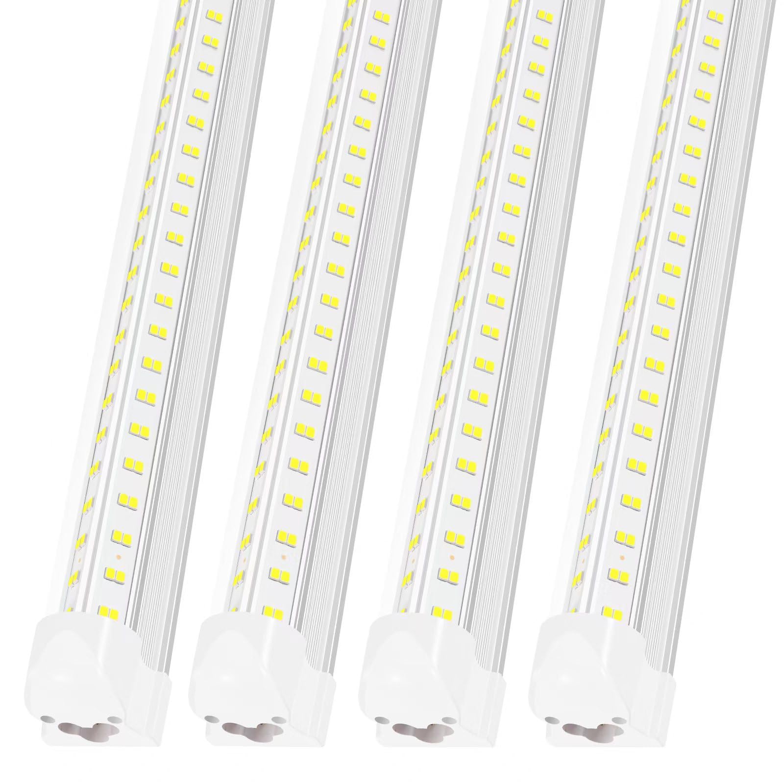 AQIQUUT Led Shop Light,3FT Led Lights 36W 6500K 5000LM Daylight,Led Shop Light 3FT 110V Linkable Clear Cover Integrated V-Shape for Shop Garage Warehouse Workbench Workshop(4-Pack