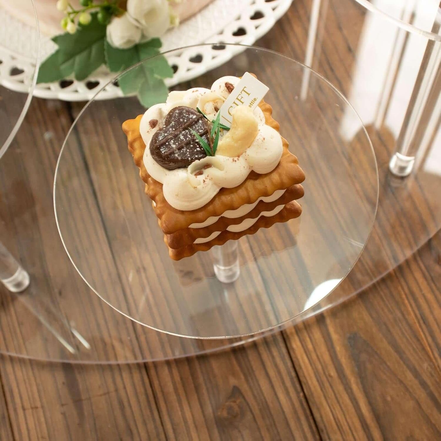 Efavormart 29" Tall 12-Arm Tiered Clear Acrylic Dessert Display Stand, Multi-Layer Round Tray Cupcake Serving Rack