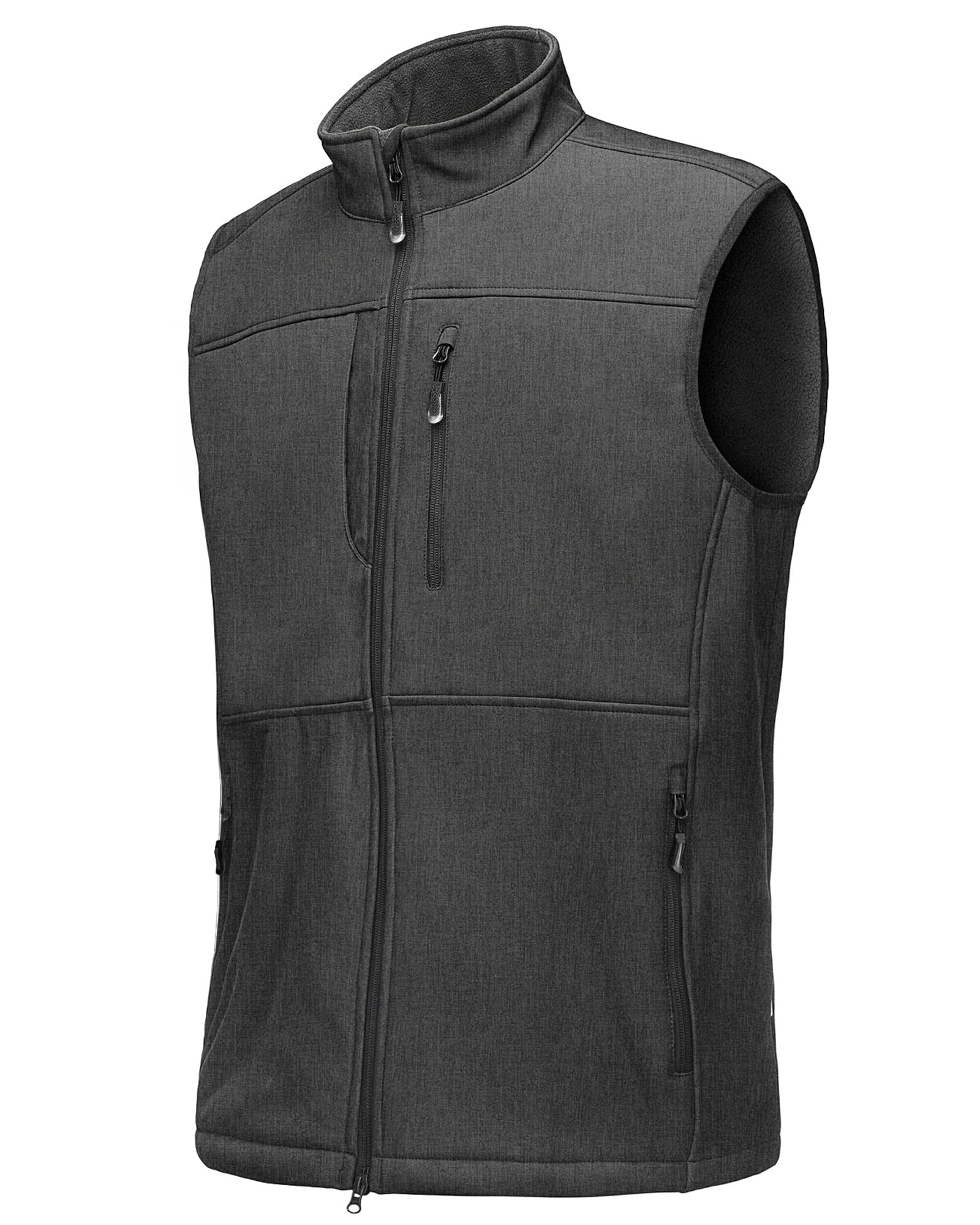33,000ftMens Softshell Gilet Activewear Vests Windproof Fleece Lined Outerwear Zipped Pockets Sleeveless Softshell Jacket for Leisure, Golf, Travelling