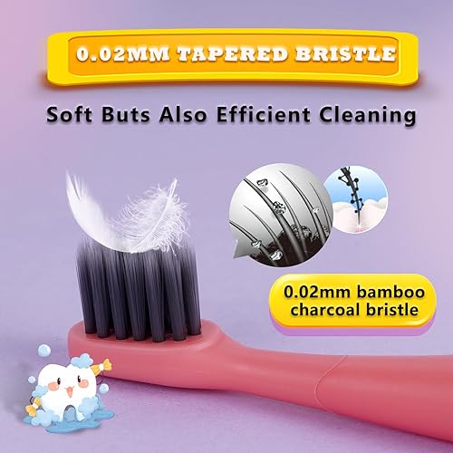 Miniatura 5 de Compatible con cabezales de repuesto para cepillos de dientes eléctricos Burst Kids con tapas de cubierta antipolvo, para cepillo de dientes Burst