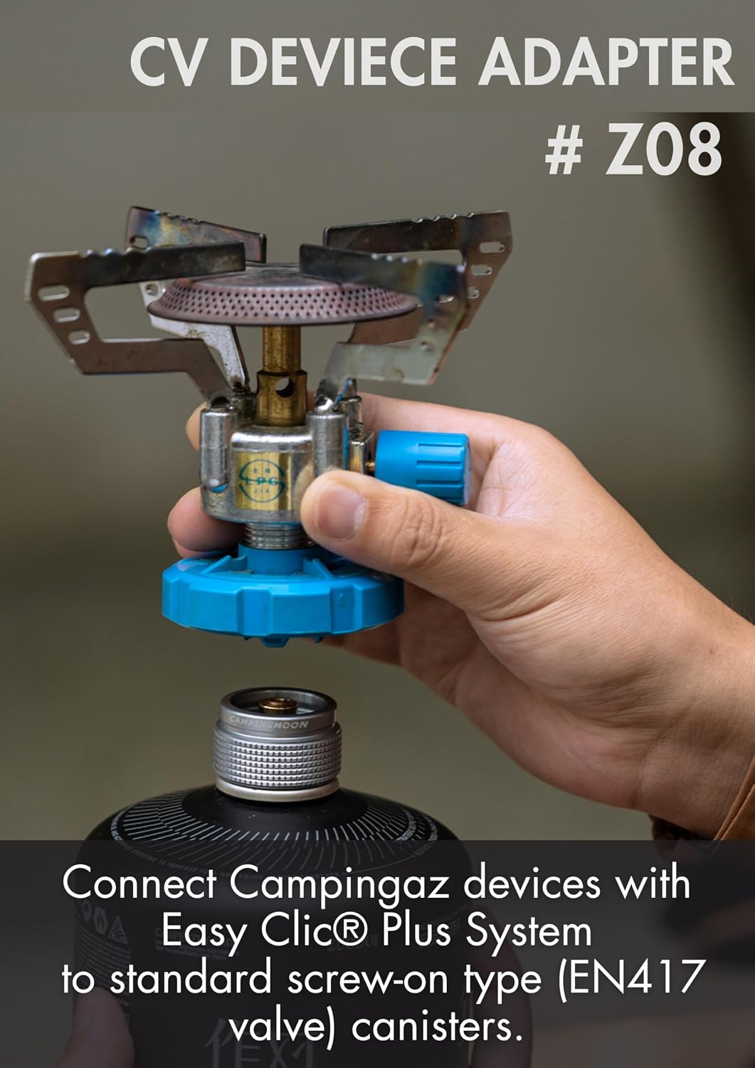 CAMPINGMOON EN417 Canister Adapter Easy Clic Plus Stove Lantern Z08 image 2