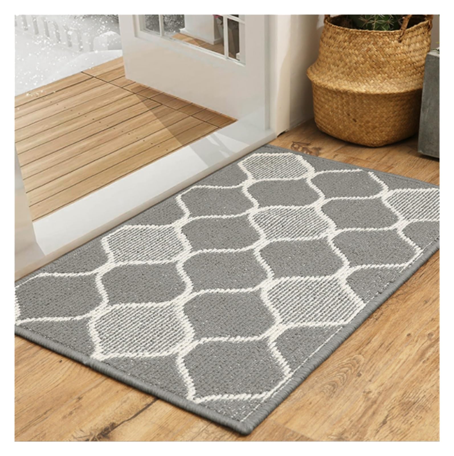 Paillasson Les Tapis De Sol Antidérapants À Envers en Caoutchouc sont Lavables Et Adaptés Aux Buanderies La Maison pour L'entrée(G,45X120cm)