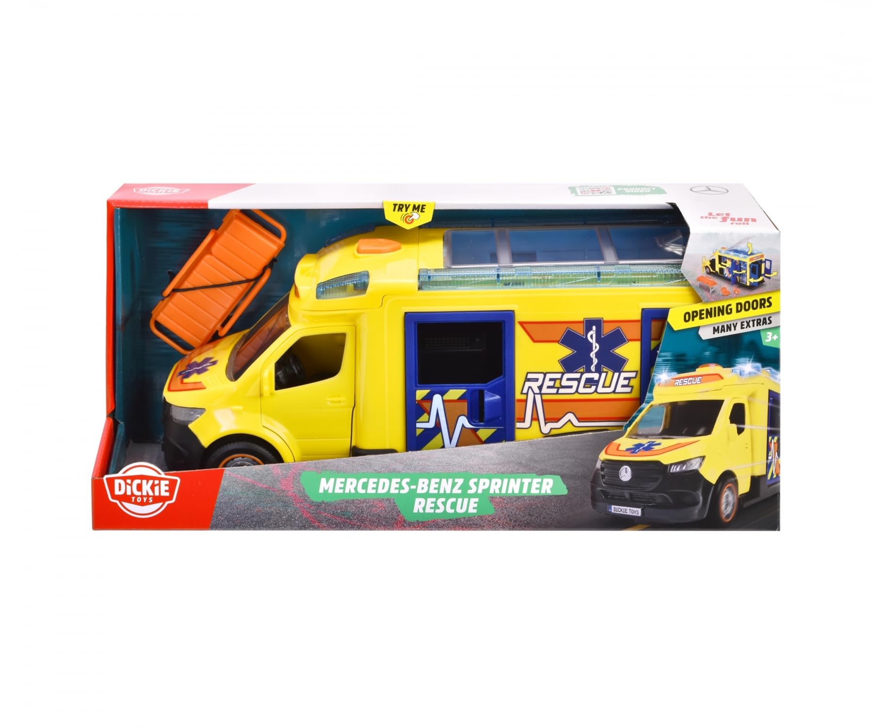 Dickie Toys - Sprinter DE Ambulancia DE Fuego Y Rescate