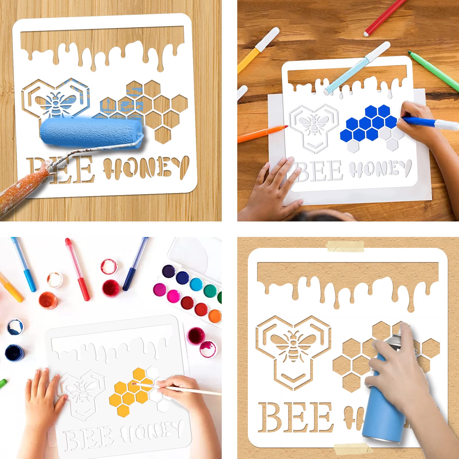 Pochoir Peinture Tissu Pochoir Alphabet Gothique A-Z \u0026 Chiffres - 30x30cm  Réutilisable - Pour Peinture Sur Bois, Tissu, Mur Pochoir Artisanat Nbeads, image size:1600x1600