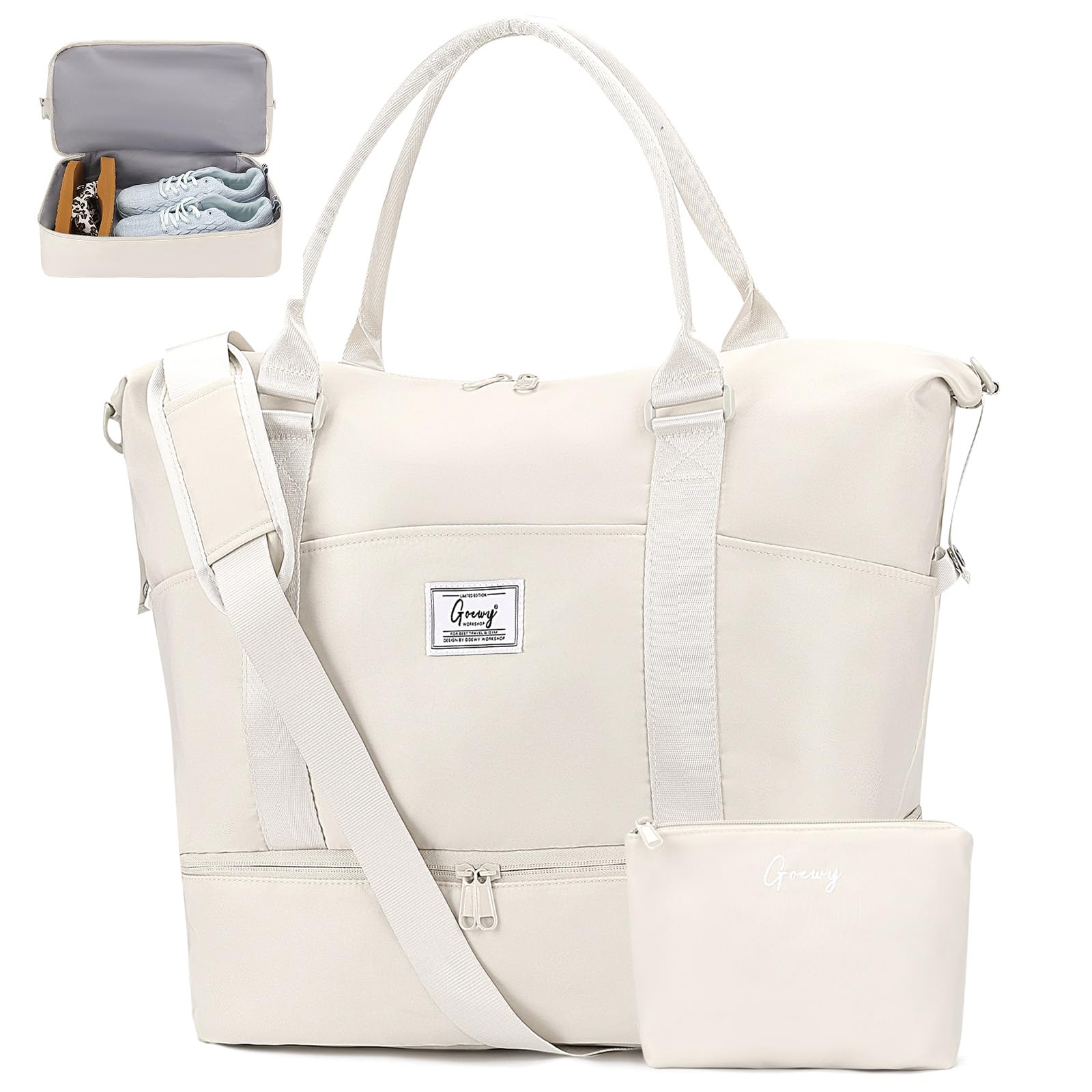 Travel Duffle Bag Gym Bag for Women Overnight Duffel Bags Weekender Bags with Shoes Compartment Large Capacity Travel