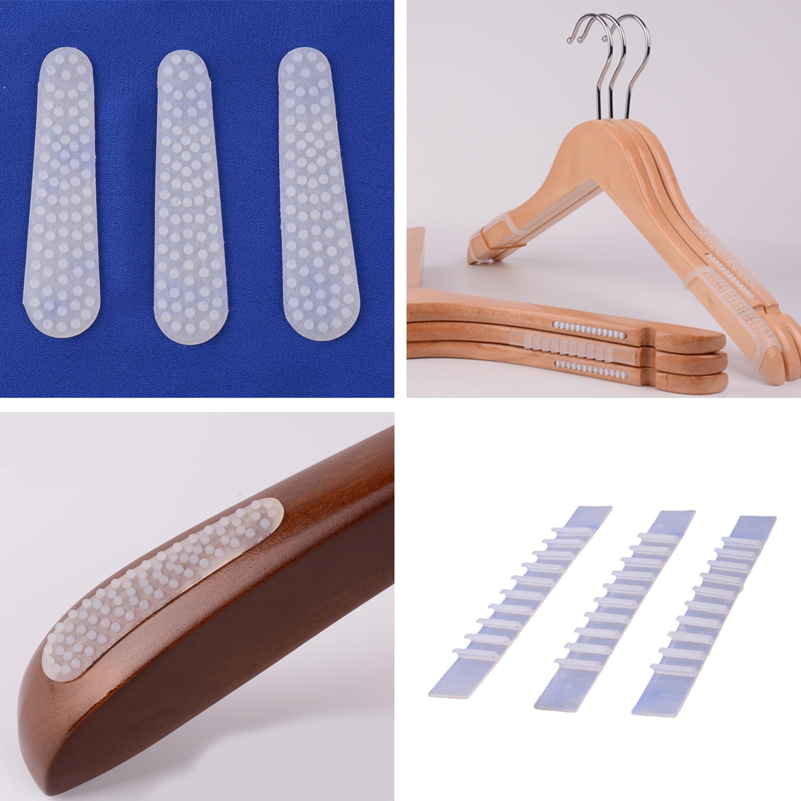 Set Of 100 Flexible Clothing Storage Covers Unique Clothes Hanger Clip Adhesive Strips For Clothes Hanger