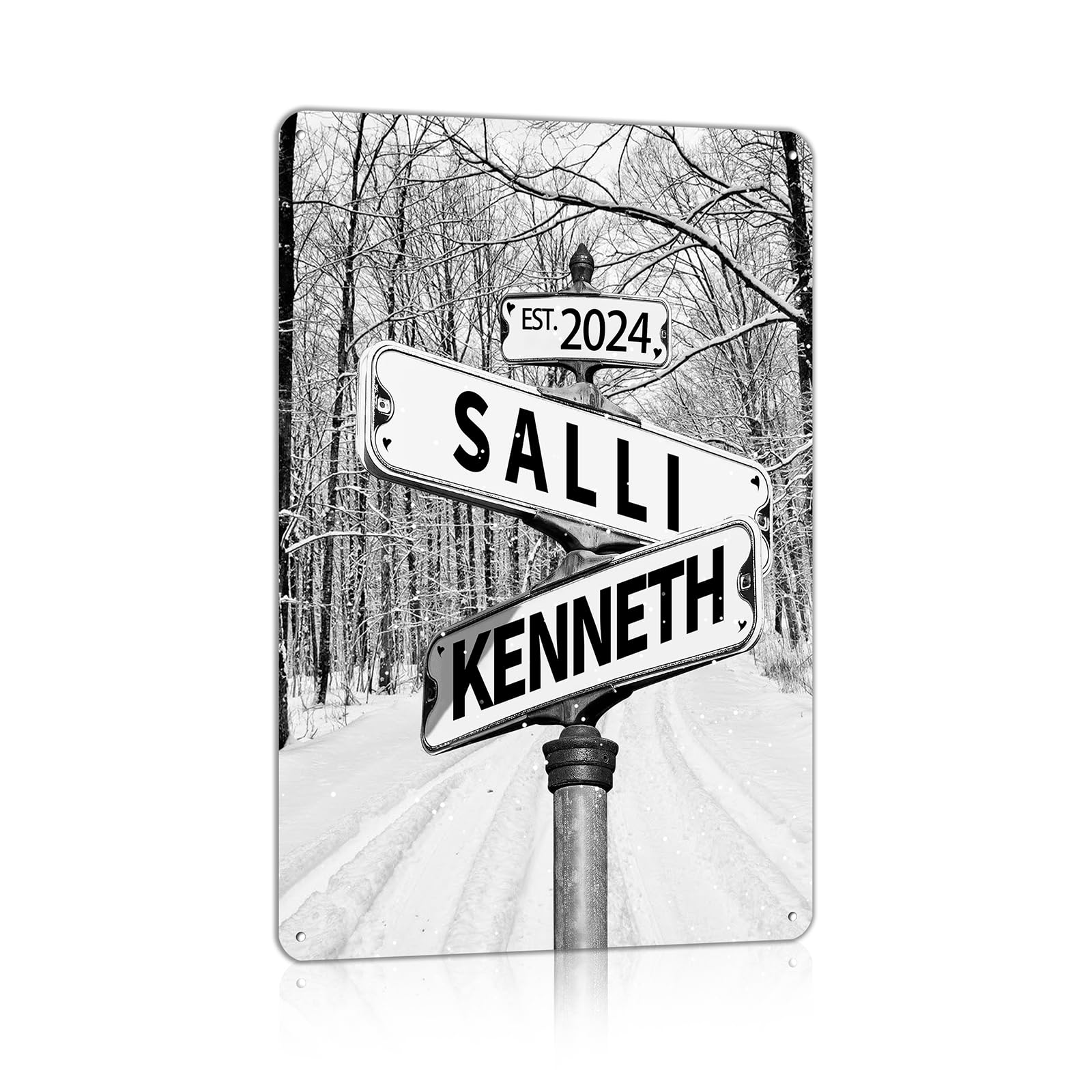 Peiyeety A002 Metal Tin Sign Street Sign Quote Vintage Decorative Metal Wall Art Plaque For Home Living Room Bedroom Farmhouse Patio Rustic Wall Decor 12X16 Inch