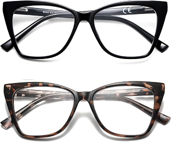 LKEYE Oversized Reading Glasses Women Cat Eye Photochromic Computer Reader Stylish Ladies Designer Fashion Big Eyewear