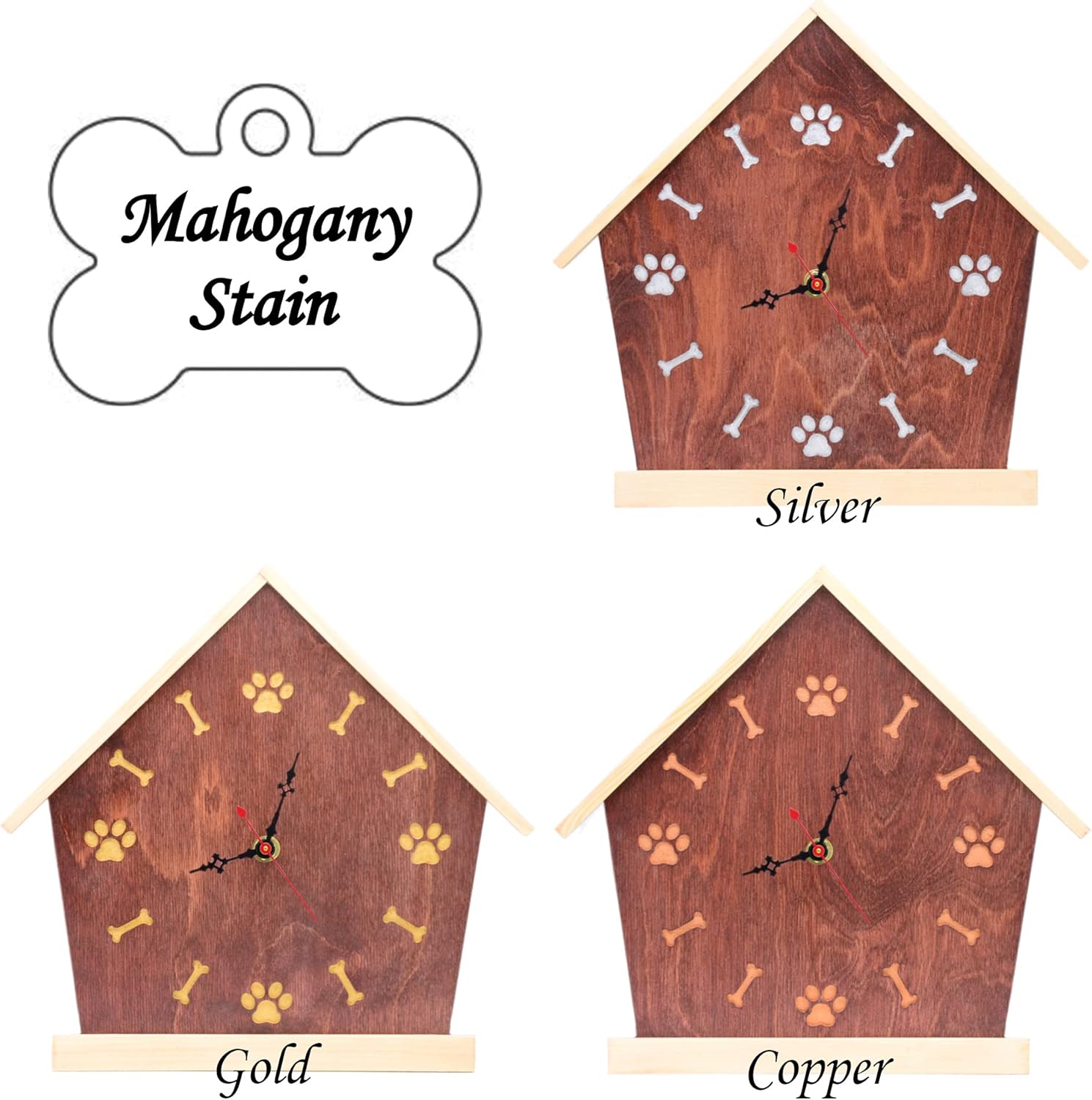 Samoyed Personalized Wall Clock - Customizable Gift for Dog Lovers - Samoyed Dog Memorial Gift