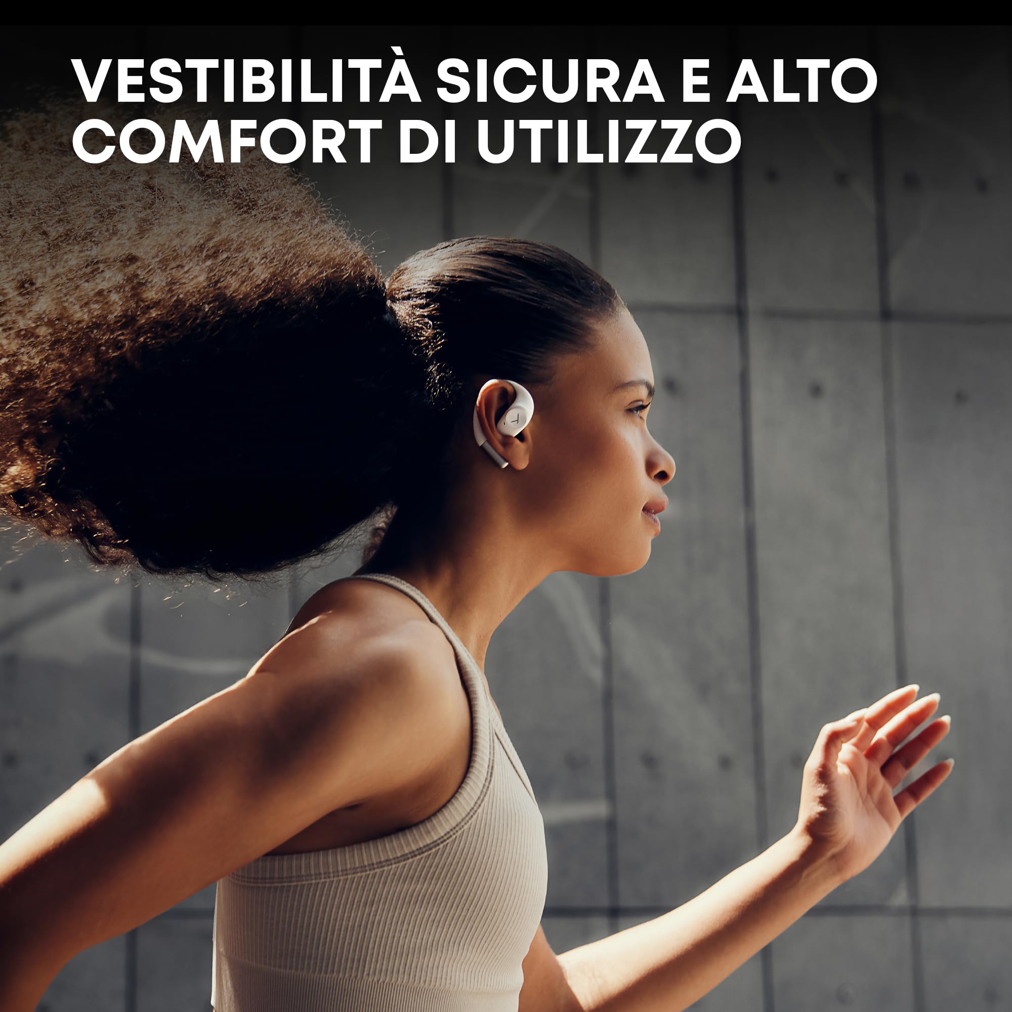 beyerdynamic AMIRON 200 Auricolari True Wireless aperti, Open-Ear Cuffie sportive con ganci auricolari ergonomici, Bluetooth 5.3, durata della batteria di 36 ore in modalità SPORT