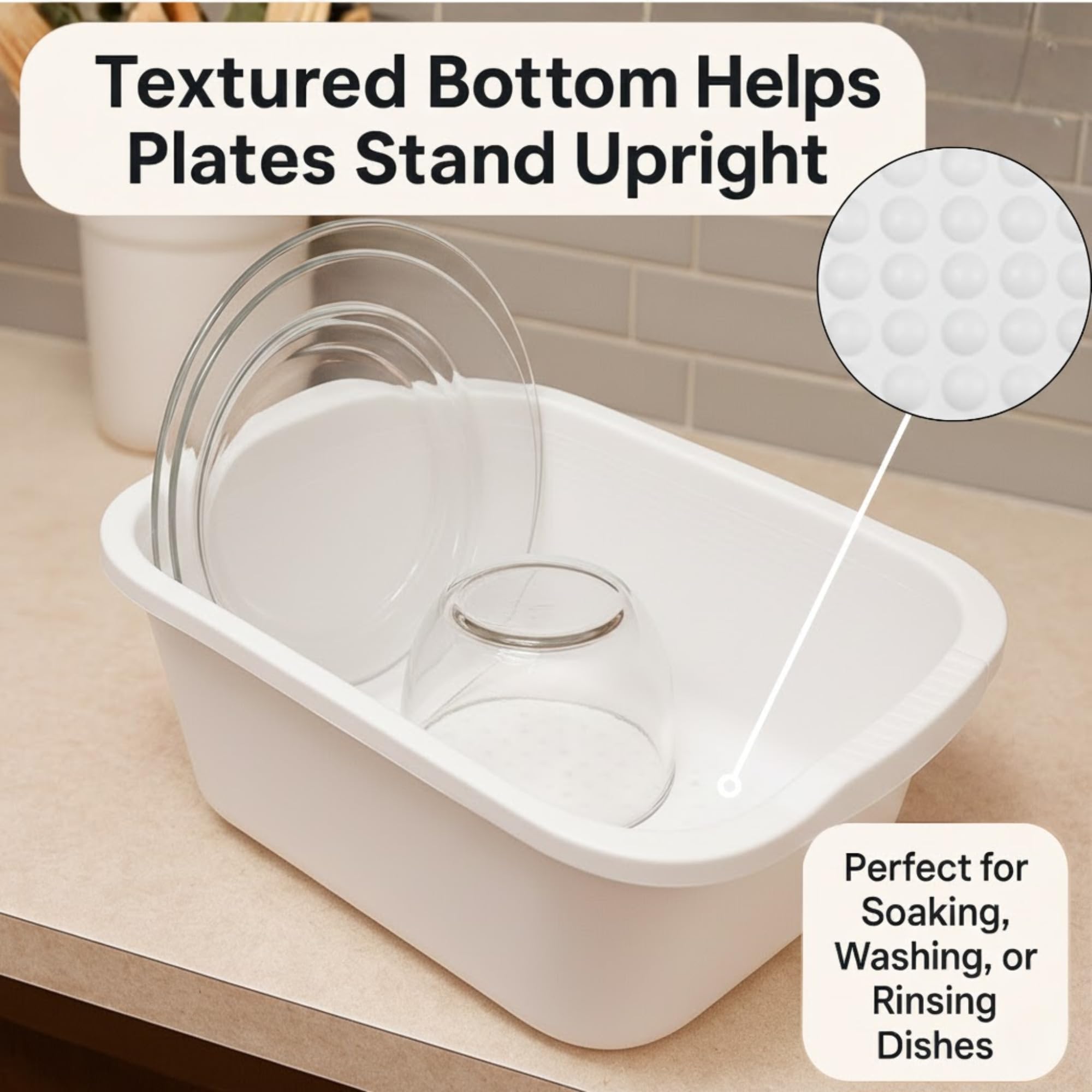 White Plastic Wash Tub - Foot Soak Basin -3 White Plastic Wash Tub - Foot Soak Basin -3