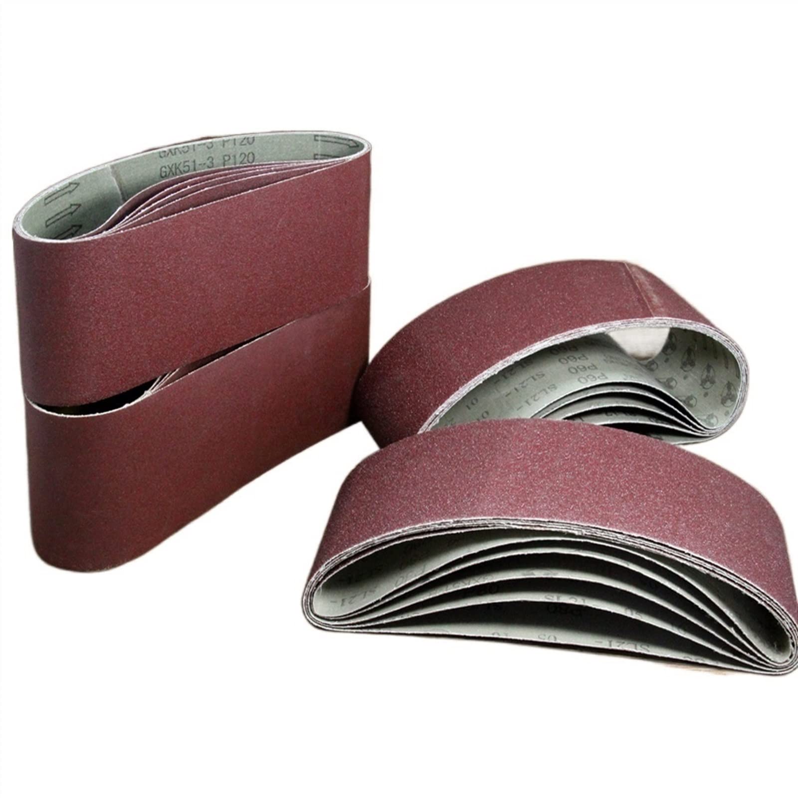 Schleifband,Schleifbänder Set 20 Stück 100 x 610 mm Bandschleifer, Schleifband, 10,2 x 61 cm, Aluminiumoxid-Schleifpapier, Holzbearbeitungs-Schleifscheiben, je 5 60/80/120/240 for Schleifen und Schärf