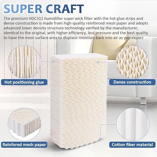 Miniatura 3 de HDC311 - Filtro humidificador de repuesto para humidificador AIR-CARE Essick de repuesto para humidificador de aire EA1201 EA1208 HDC311 Super Air