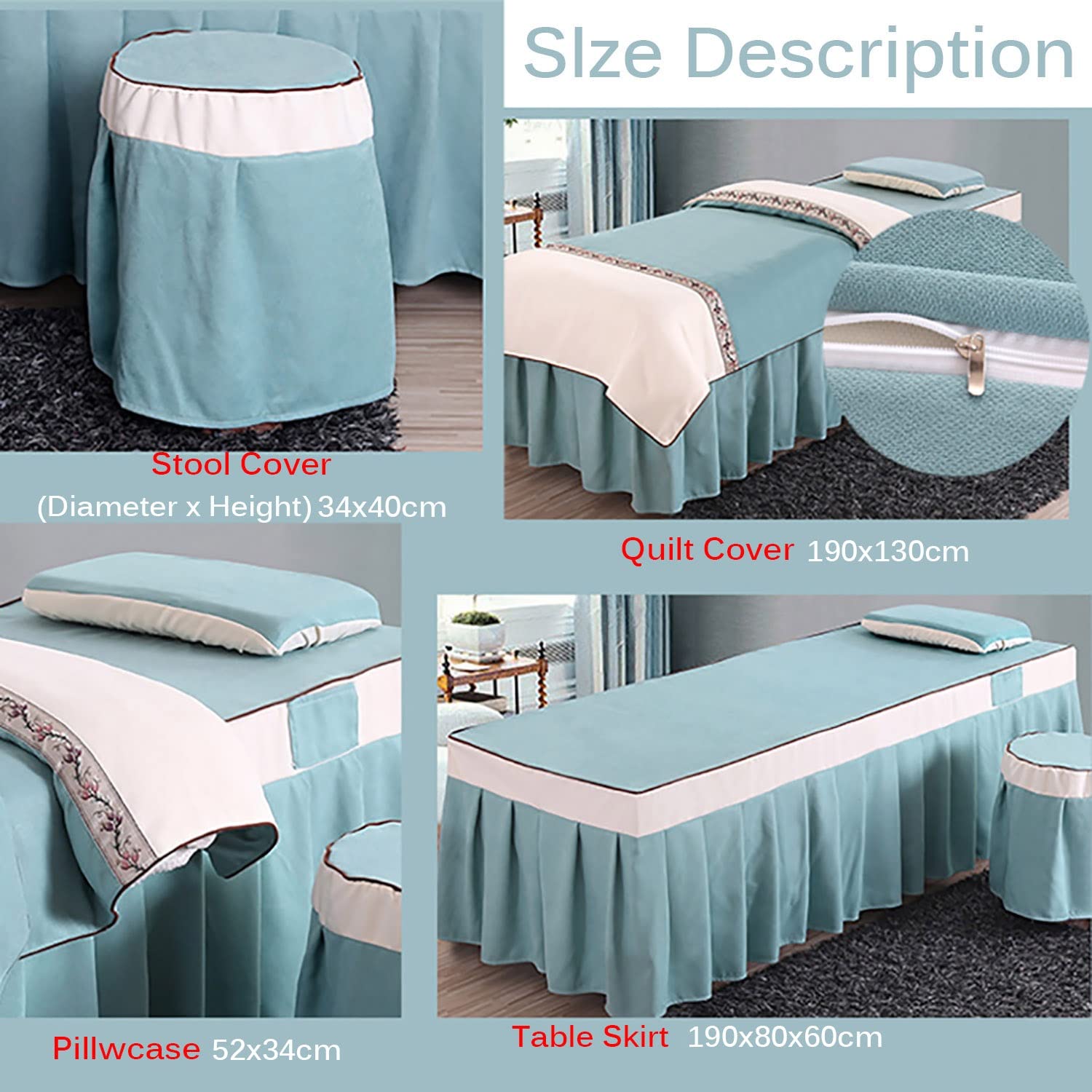 Amazon｜マッサージテーブルシートセット、4ピースビューティー