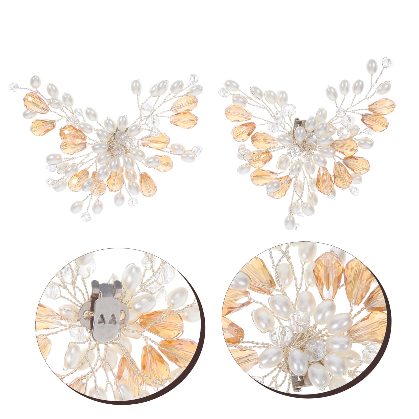 2 Paia Clips Per Scarpe Sposa Con Perle E Decorazioni Rimovibili Per Tacchi Elevati Accessori Eleganti Per Scarpe Da Cerimonia