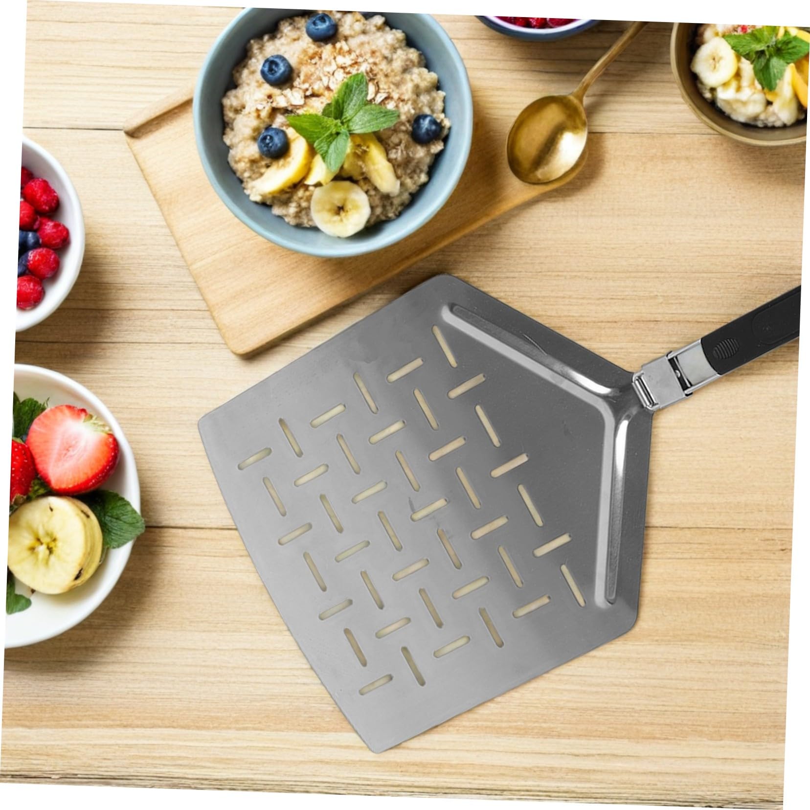 Ipetboom Utensile Da Forno Con Manico Pieghevole Per Pizza In Acciaio Per Pizza Fatta In Casa