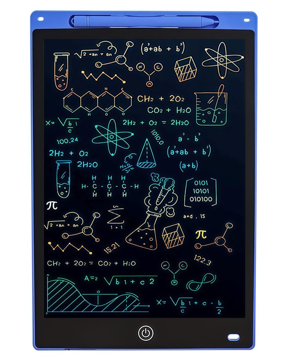 BARRU 1 pieza Pizarra de Escritura LCD de 8,5 Pulgadas - - Ideal para Oficina, Memos, Regalos Borrables Y Reutilizables,Aritmética y Dibujo(azul)