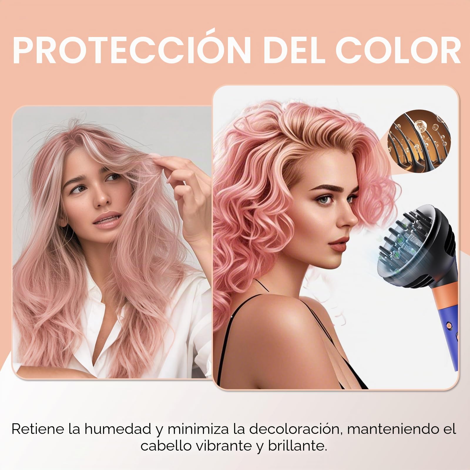Difusor Airwrap, para Pelo Rizado, Accesorio con Modo de Doble Cúpula y Difusor, Compatible con HS08 HS05 HS01 HS03
