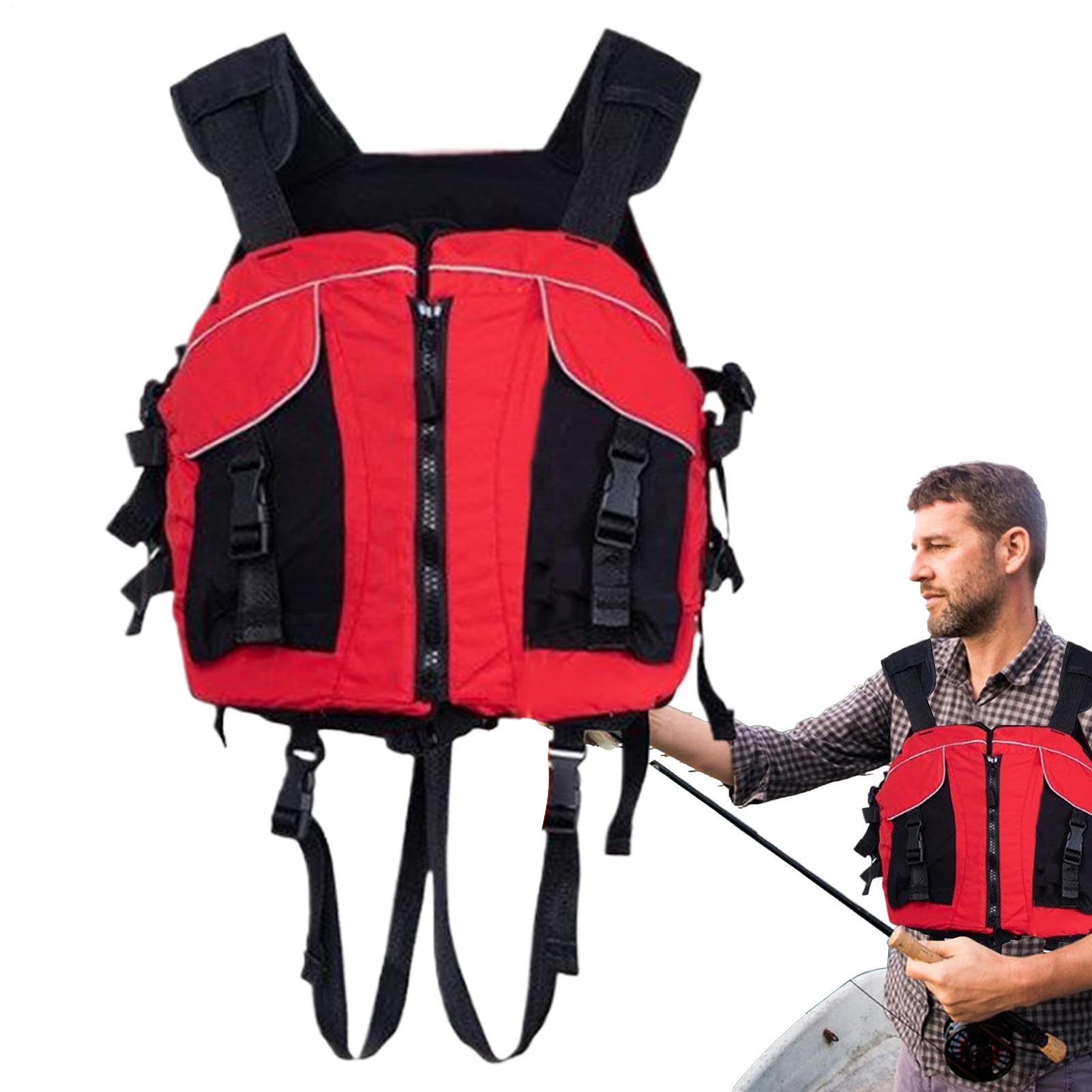 Giubbotti Salvagente per Adulti | Giubbotto Di Sicurezza Per Nuoto | Giubbotto Di Salvataggio Per Adulti | Tuta Di Galleggiamento Per Kayak | Giubbotto Da Nuoto Traspirante | Tuta Di Galleggiamento