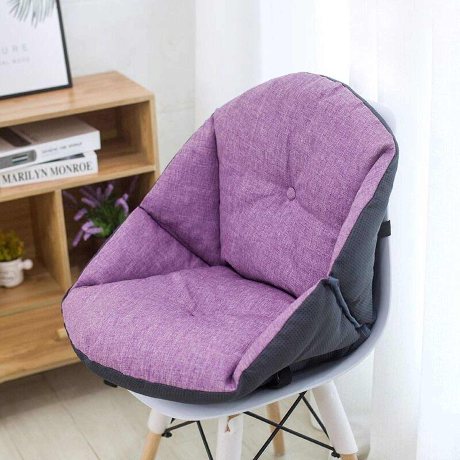 Coussin de siège violet épais antidérapant pour fauteuil ordinateur et sol