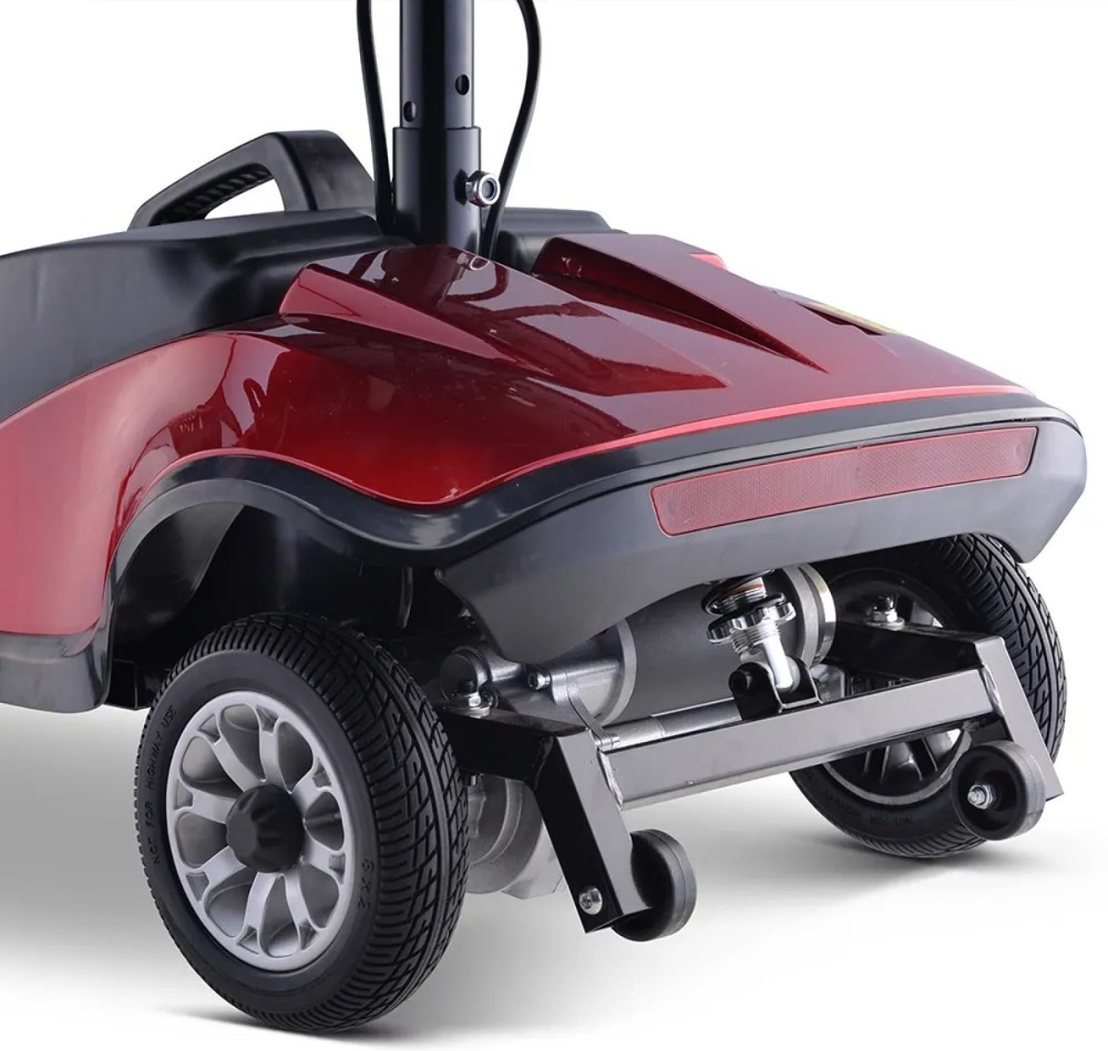 Scooter de movilidad eléctrico de 4 ruedas para personas mayores y adultos, compacto para viajes, con faro LED y cesta desmontable
