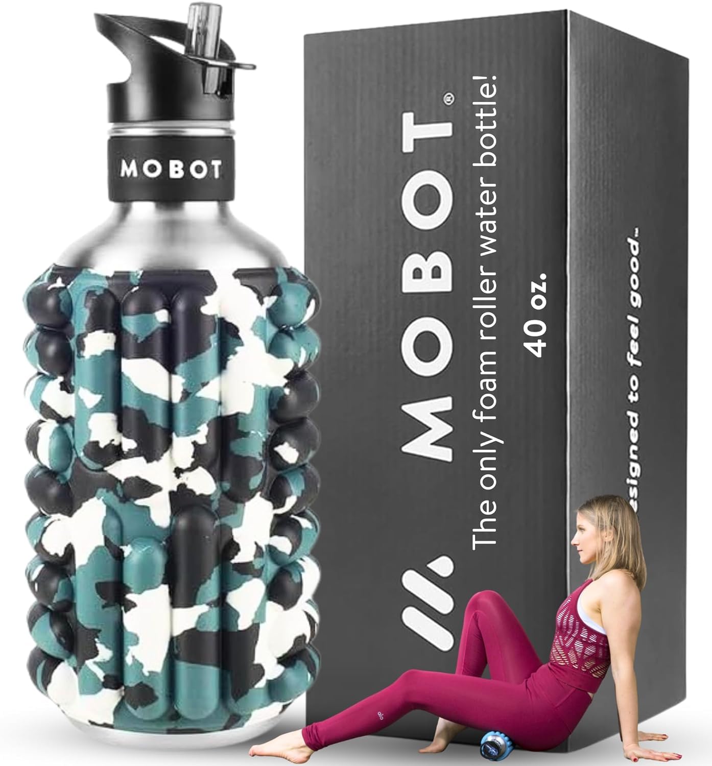 MOBOT BB-SPOPS Unisex Adult Relaxing Sports Bottle, Camo, 1.2 L