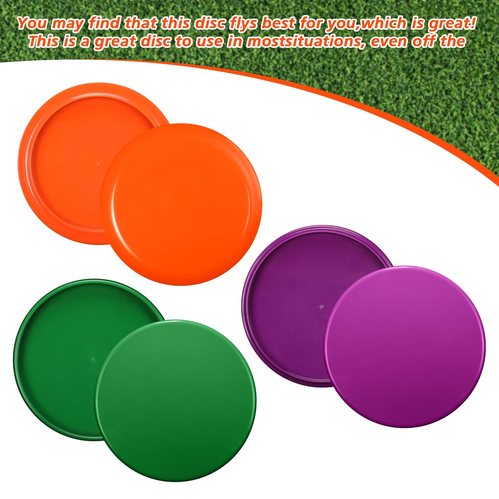 Poen 12 Pieces Disc Golf Set 4 Pcs Putter 4 Pcs Mid Range 4 Pcs Driver 140-160 g Plastic Disc Golf Comfortable Flying Disc for Beginner, Colors May Vary, DIY Your Discs